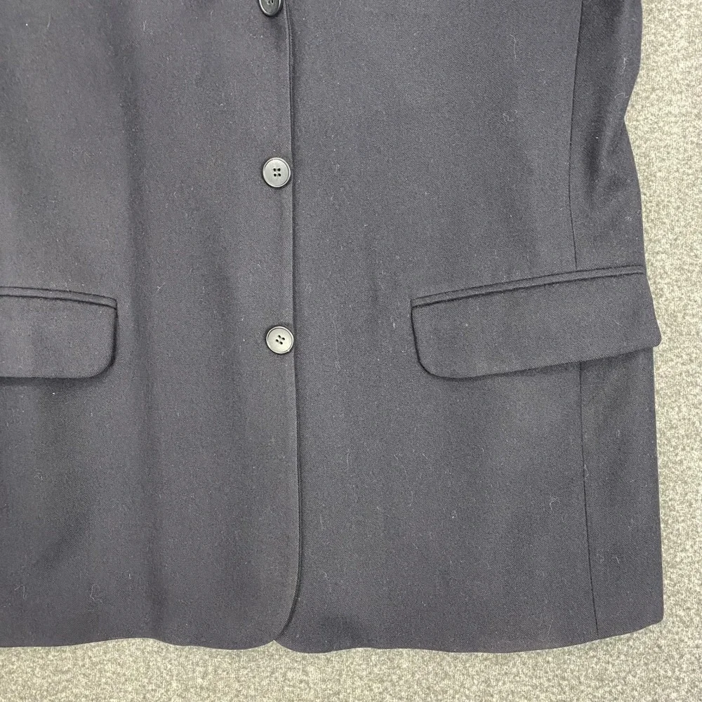 Vintage J.Crew Oarsman Cashmere Blazer Sport Coat Mens 42R Black 90s Academia